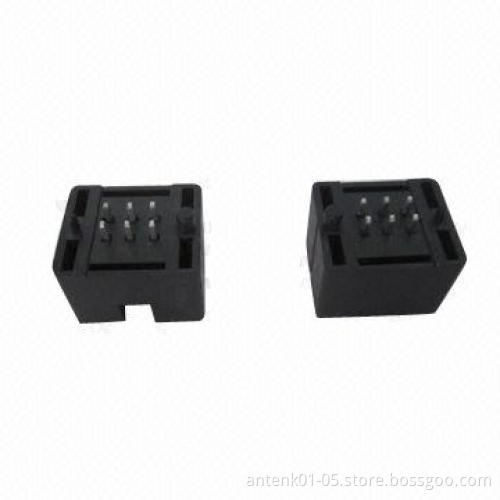 2.54 Pitch Box Headers, 2 x 3-pin with Different Contact Lengths, Straight Type, Cross for TYCO's